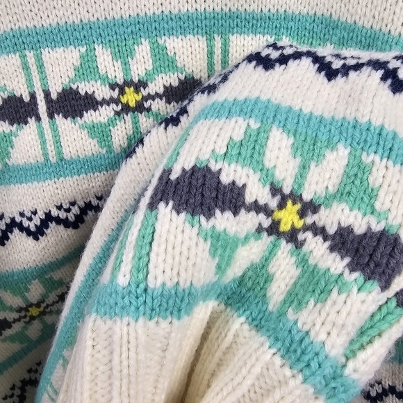 AMERICAN EAGLE‎ Vintage Oversized Knit Chunky Funnel Neck Sweater Women Sz M - Picture 8 of 12